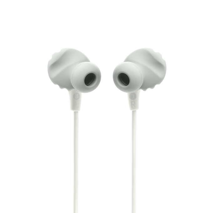 JBL Endurance Run 2 Wired - White - Waterproof Wired Sports In-Ear Headphones - Back image number null